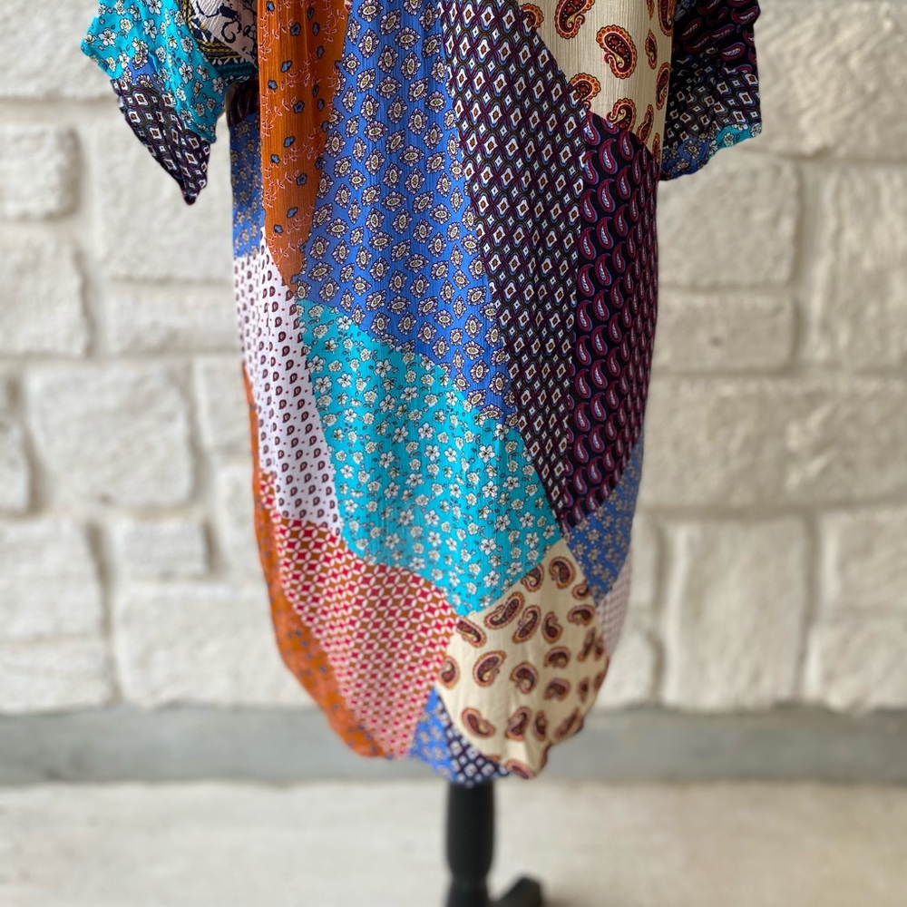 Umgee Patchwork Dress / Size Large - image 8